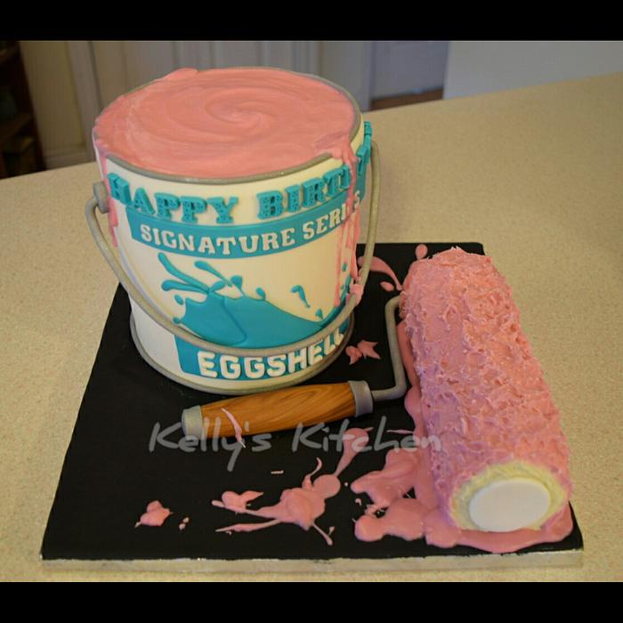 Paint Can Birthday cake