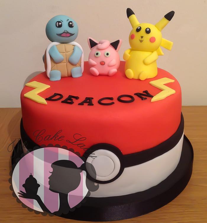 Pokeball Pokemon Cake