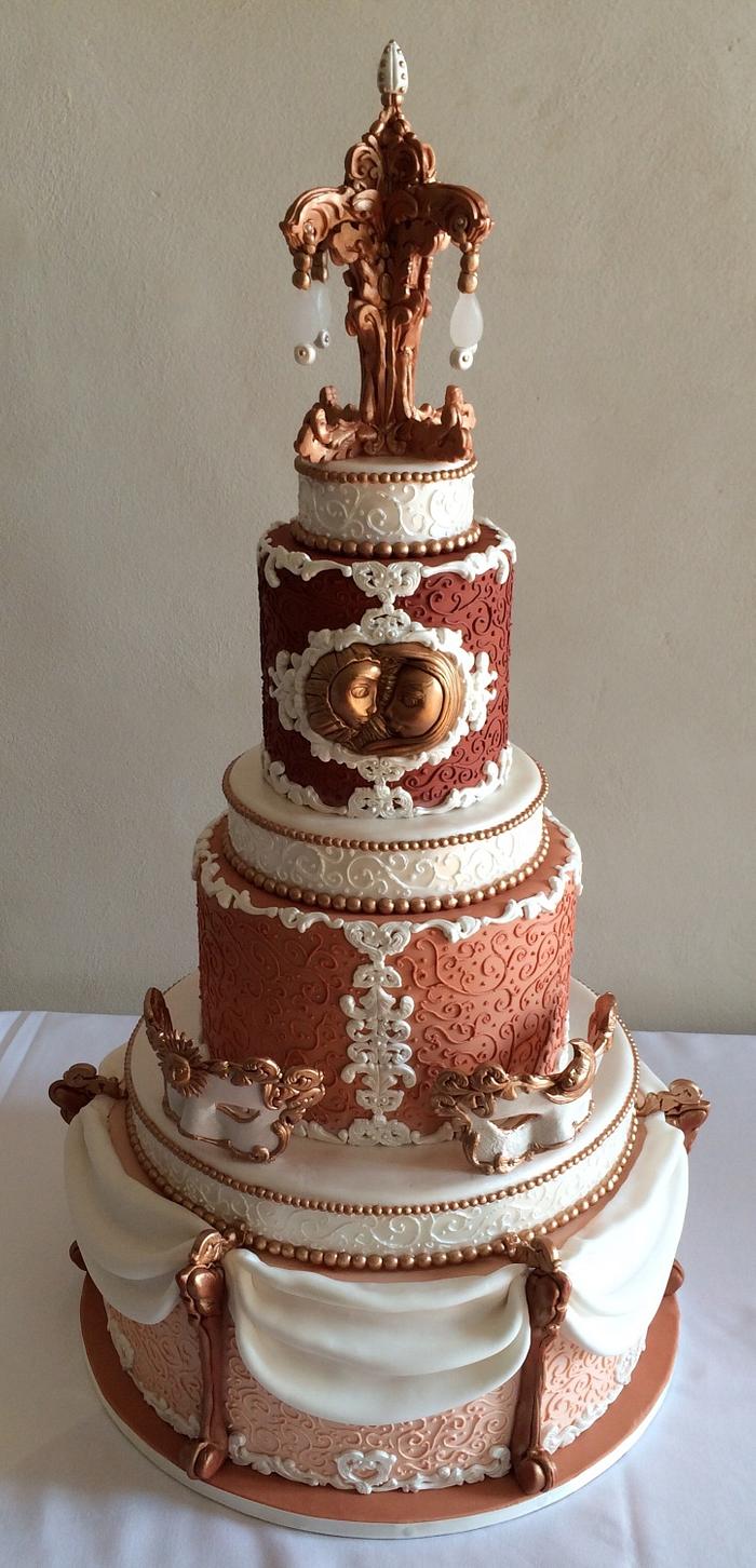 Sun & Moon Baroque Wedding Cake