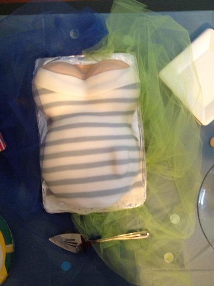 Baby Shower Cake, Pregnant Belly