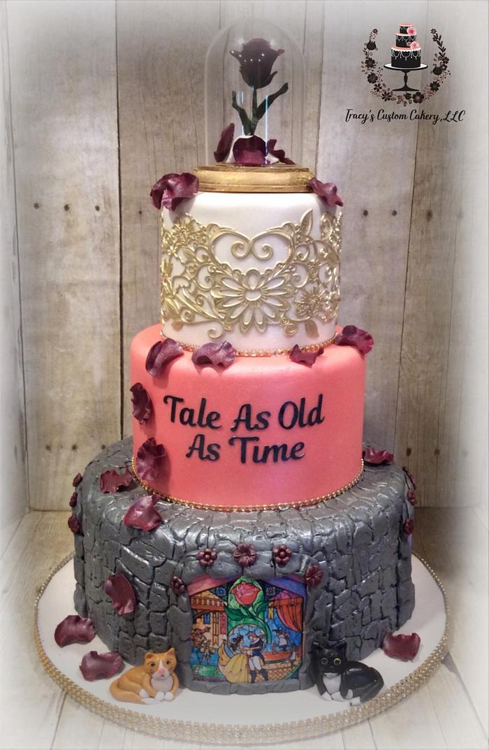 Beauty and The Beast inspired cake