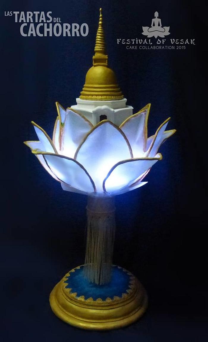 The lotus and the temple - Festival of Vesak Cake Collaboration