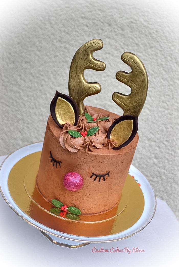 Rudolf baby Xmas cake