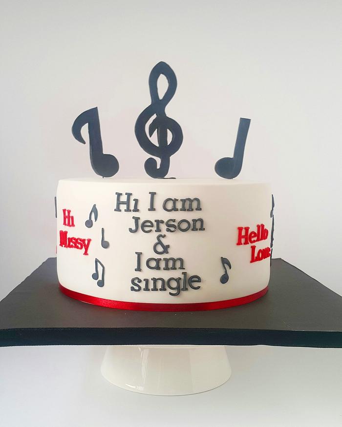 Musical notes cake!