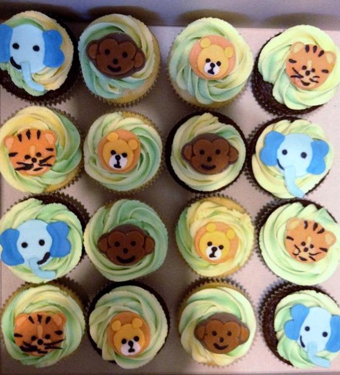 Jungle Animals Cupcakes