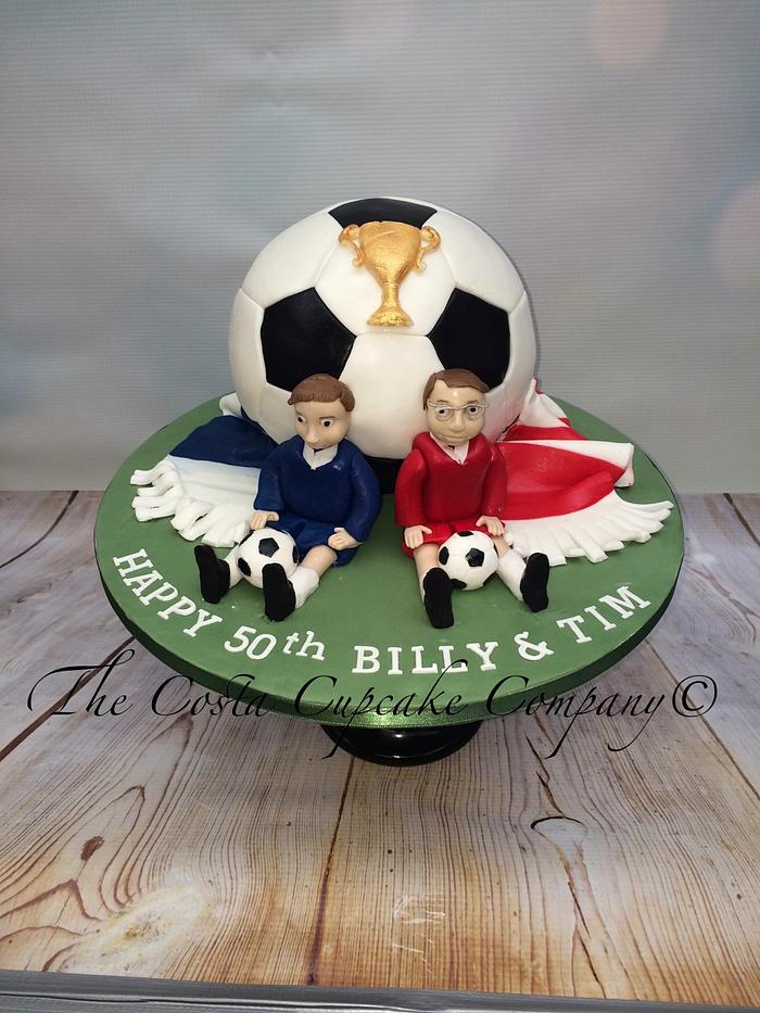 Football sphere cake