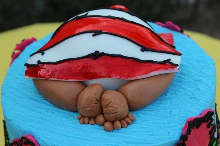 Dr. Seuss Themed Baby Shower Cake