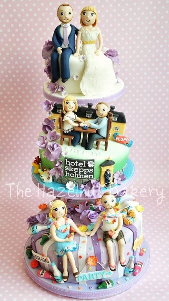 Personalised Story Wedding Cake