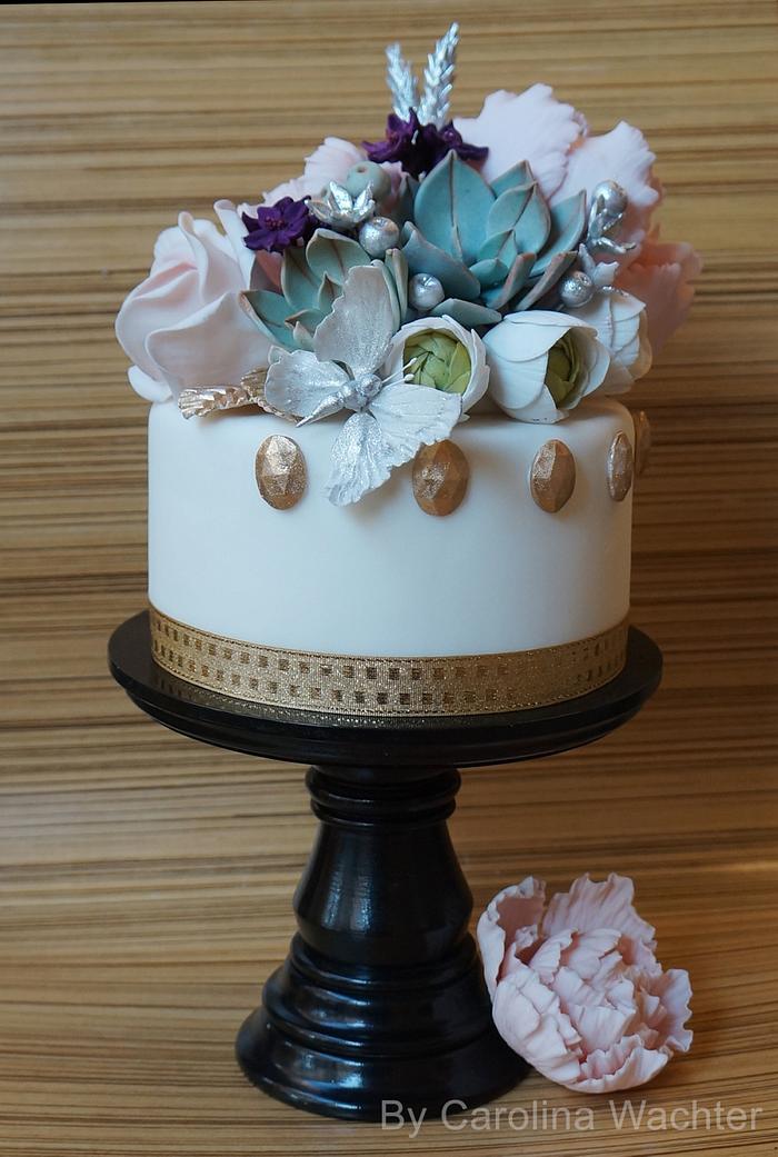 Flowers bouquet cake 