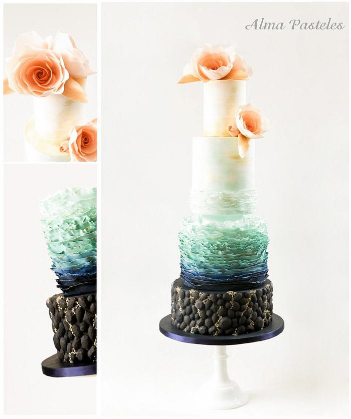 Mermaid themed cake