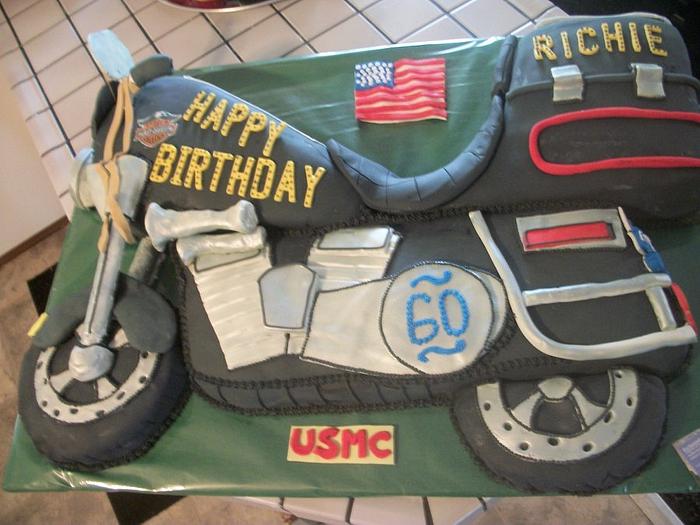 Motorcycle cake by Enchanted Cakes on FB