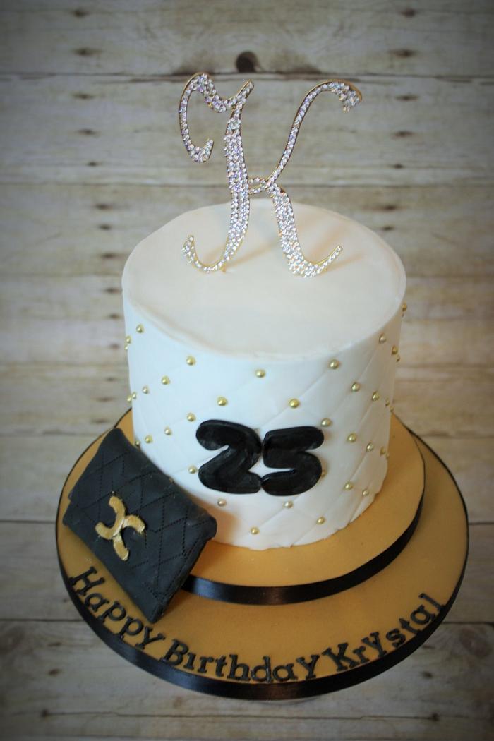 diamond pattern chanel inspired cake - Decorated Cake by - CakesDecor