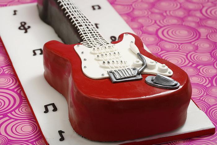 fender guitar cake
