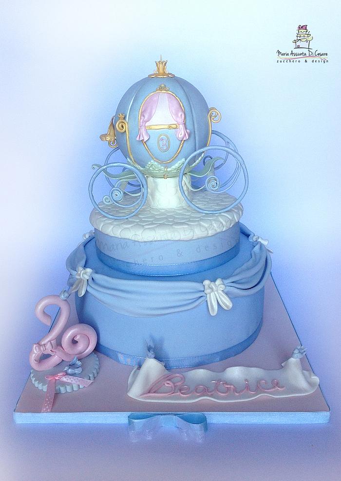 Cinderella' carriage cake for Beatrice