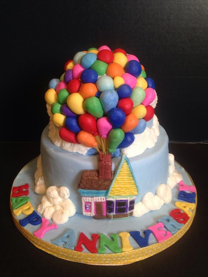 UP house anniversary cake