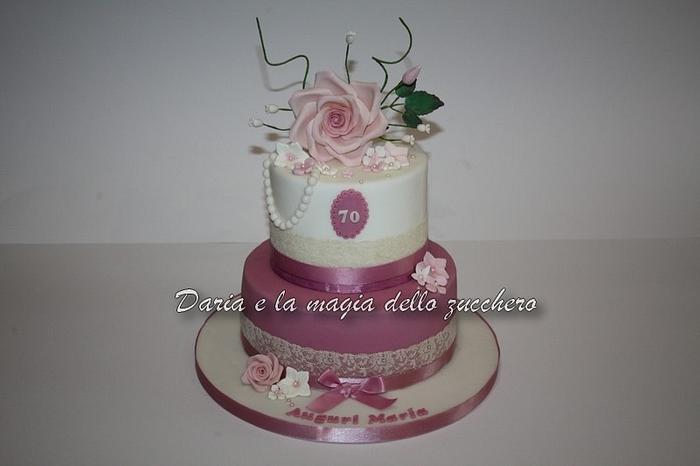 Pink Rose cake