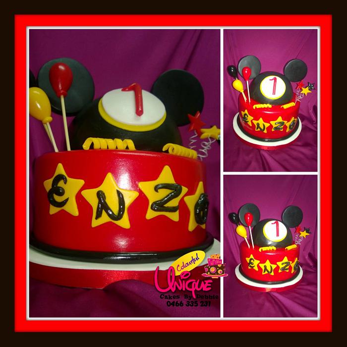 Mickey Mouse Ears Cake 