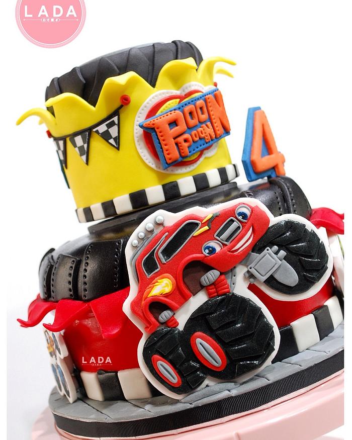 Monster machine cake