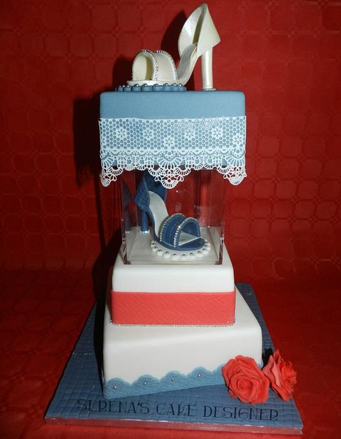 Shoes tower cake