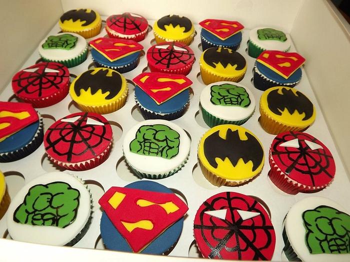 Superhero cupcakes
