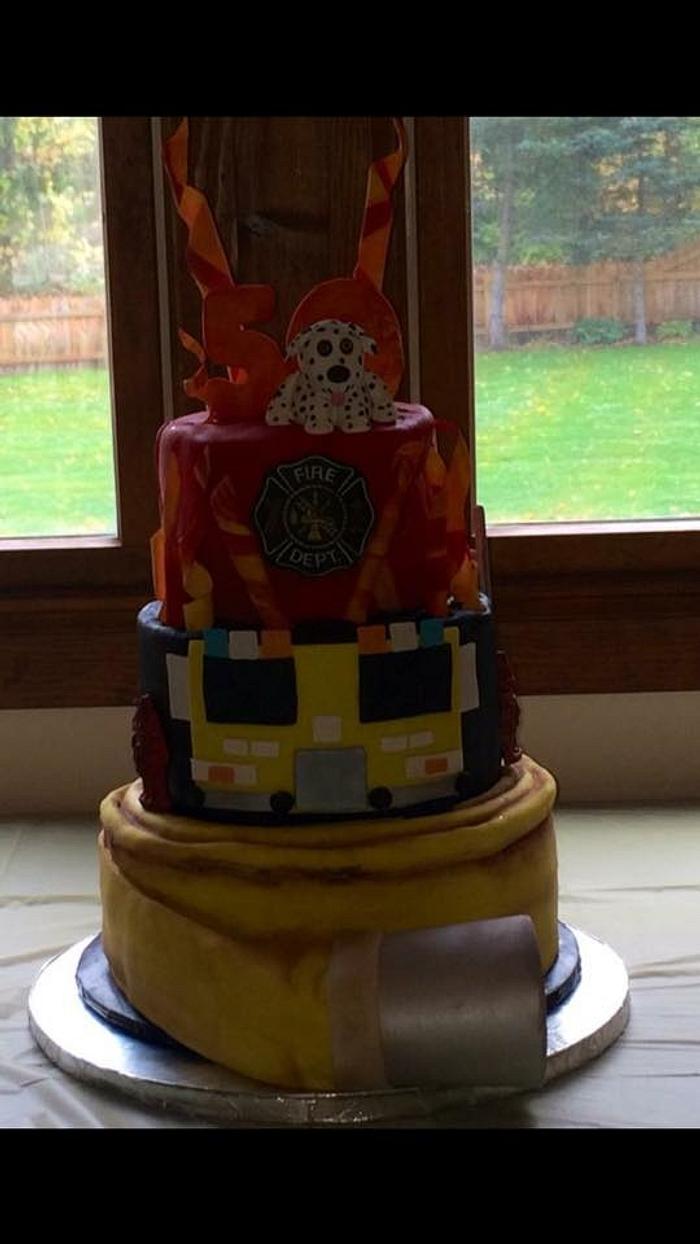fireman's birthday cake