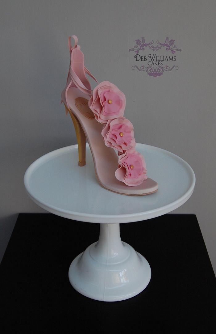 A pink high heel