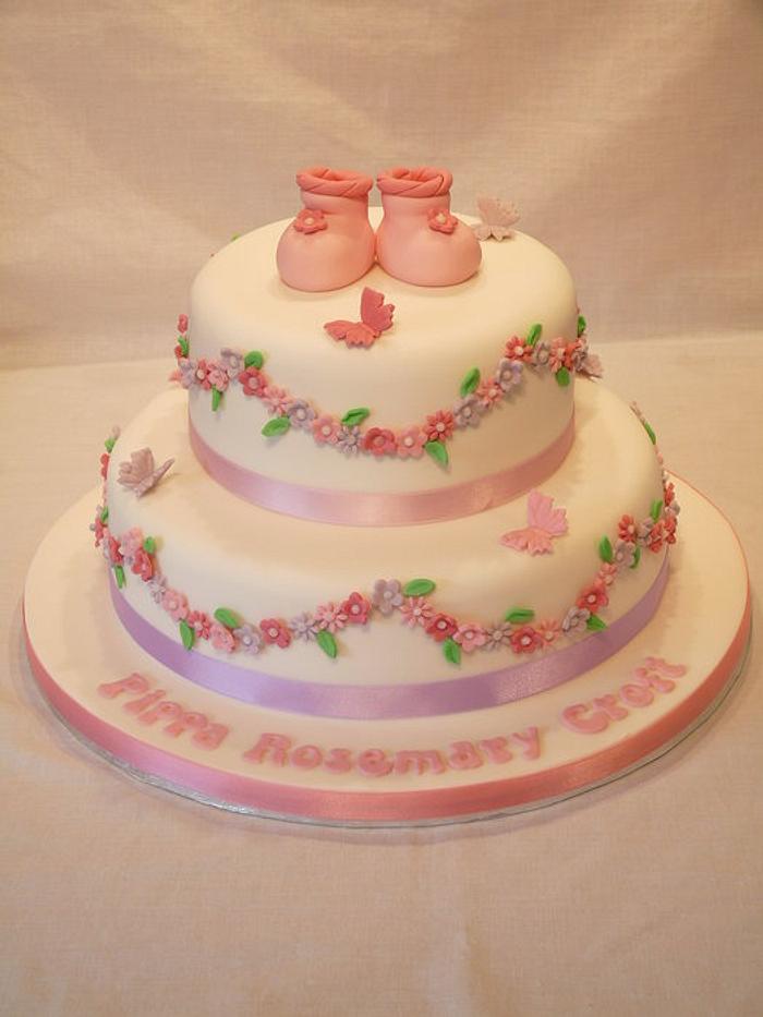 TWO TIER GARLAND CAKE