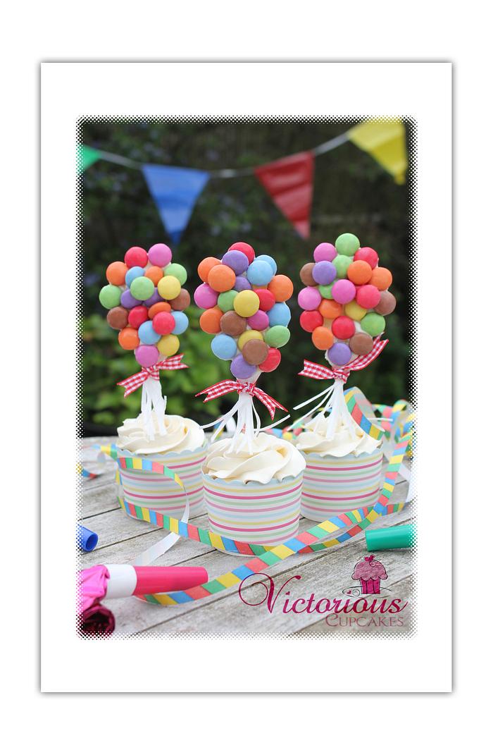 Helium Balloon Cupcakes
