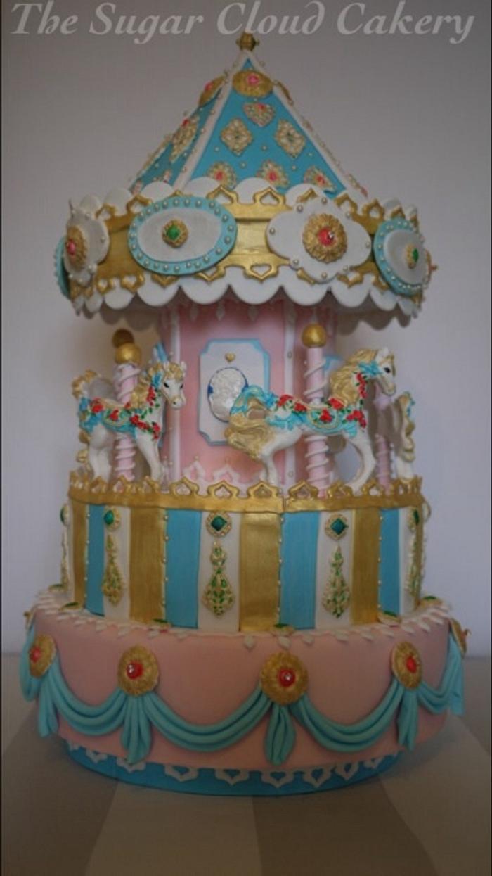 Fairground carousel cake 