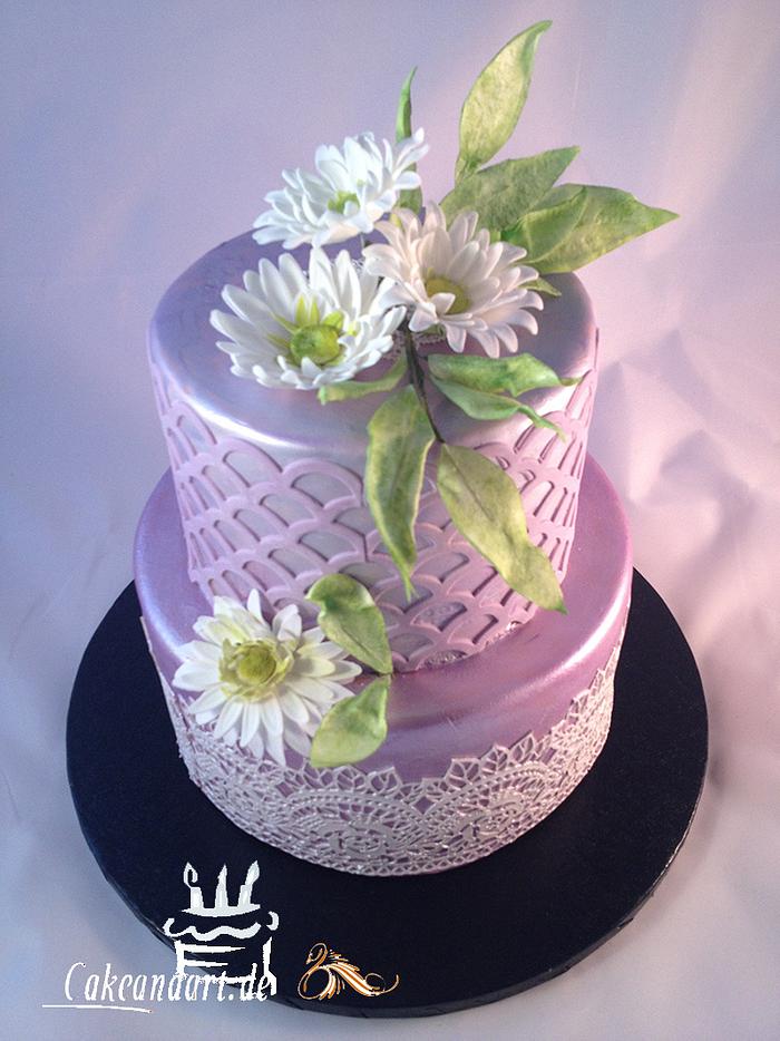 Metallic purple Cake