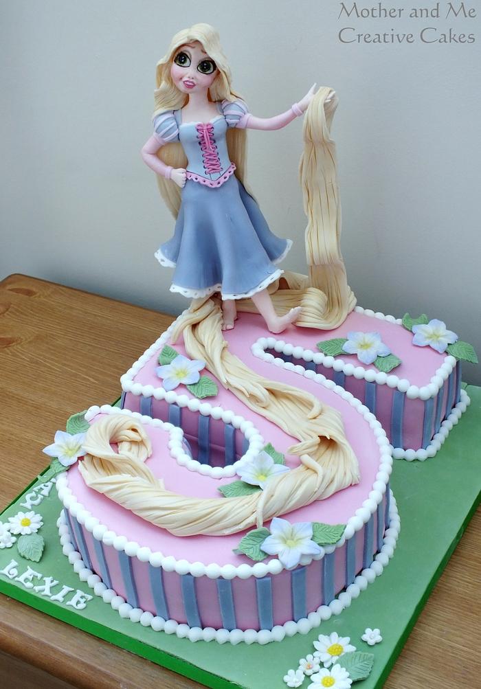 Rapunzel Number Cake
