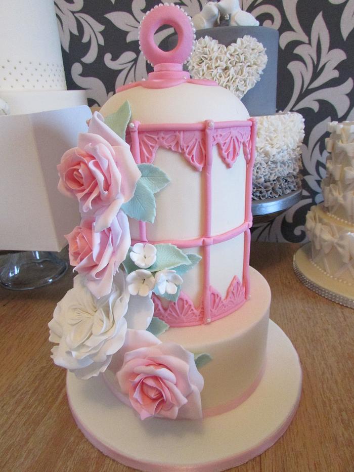 birdcage wedding cake