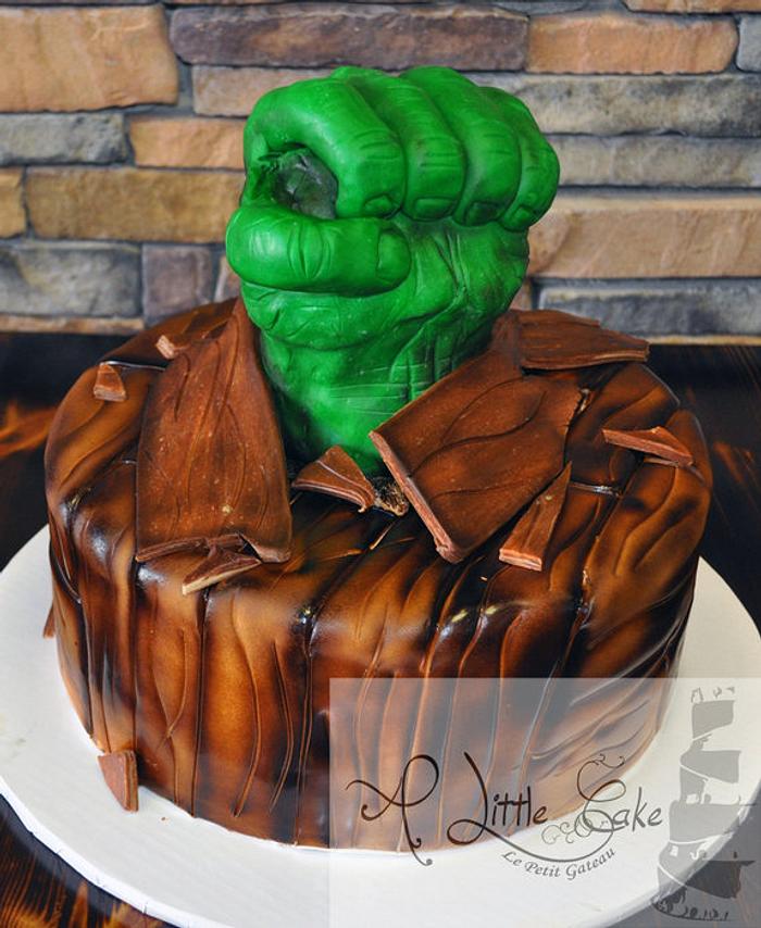 Incredible Hulk Fist Grooms Cake