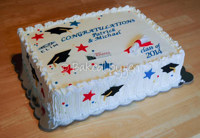 Double Graduation Cake