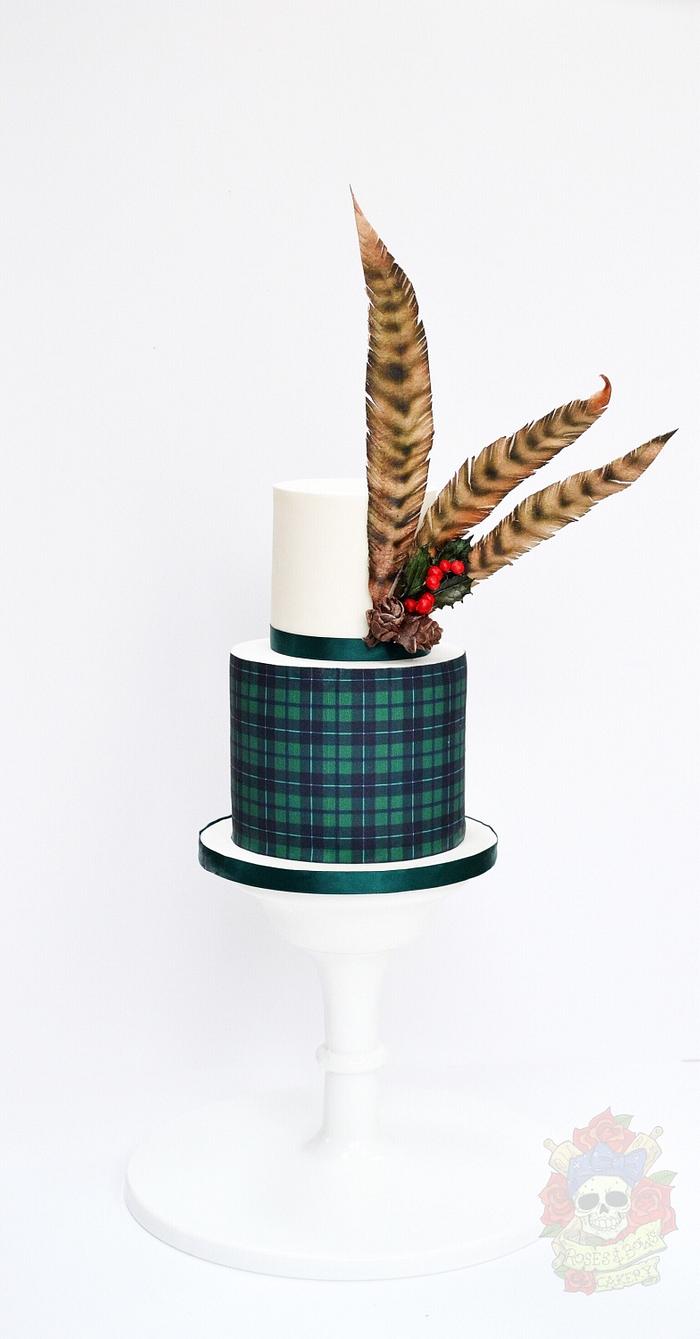 Feathers and tartan