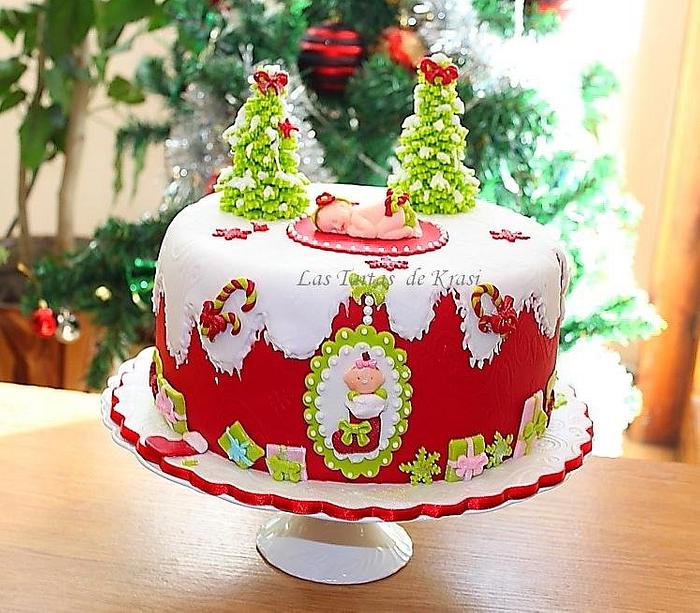 christmas baby cake