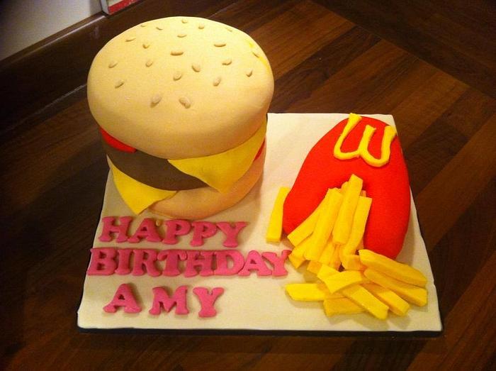 McDonalds birthday cake