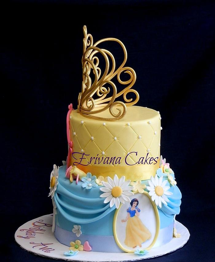 Disney Princesses Cake with Edible Tiara
