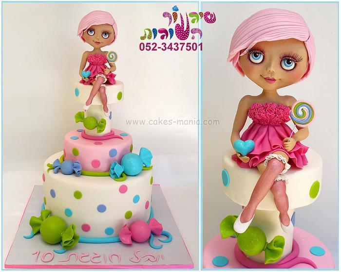 blythe doll and candy cake 