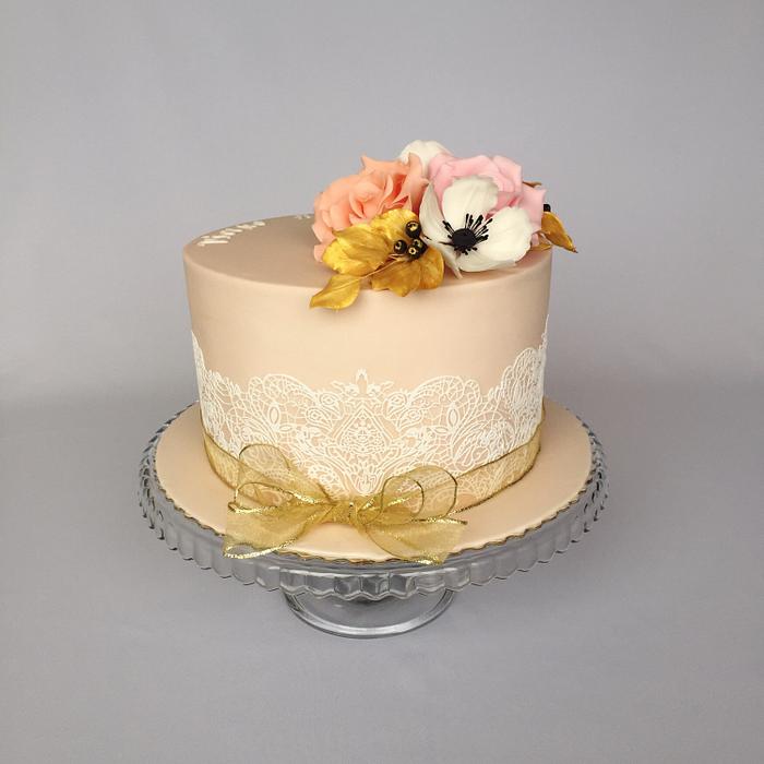 Pastel flower cake