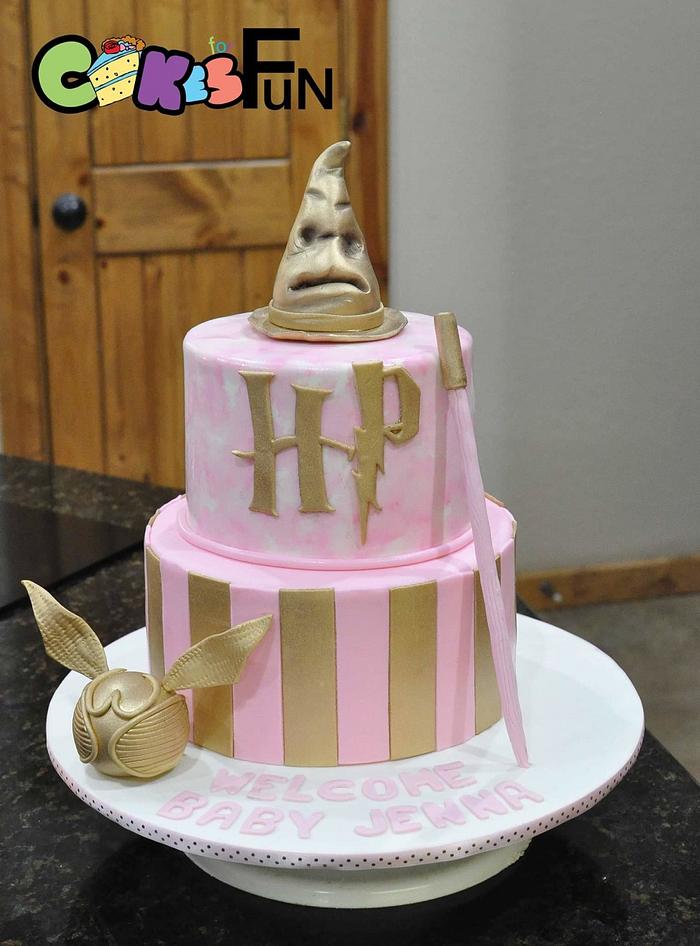Harry Potter baby shower cake