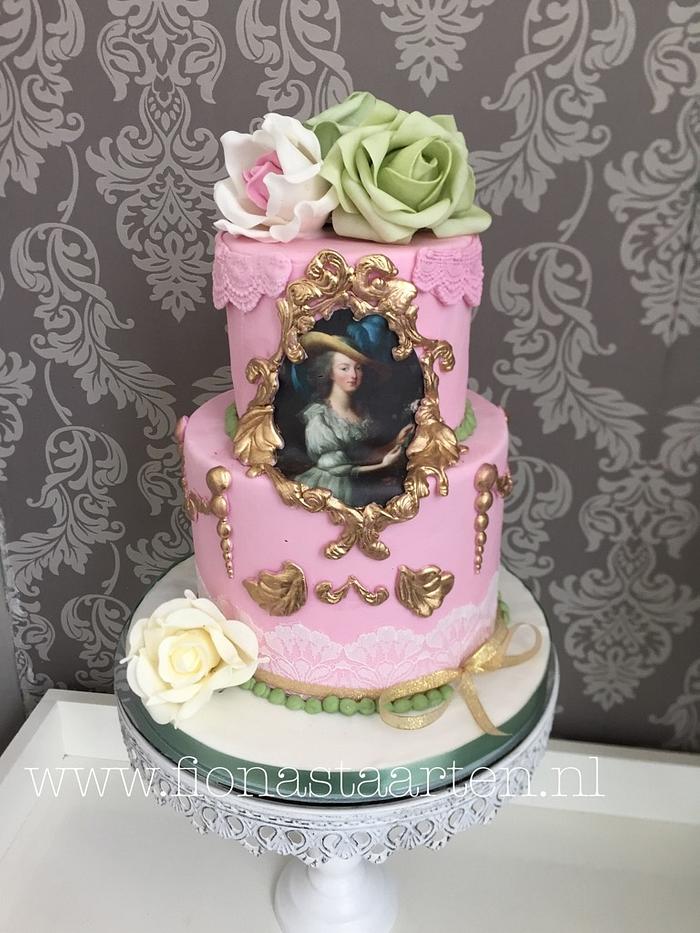 Pink vintage cake 