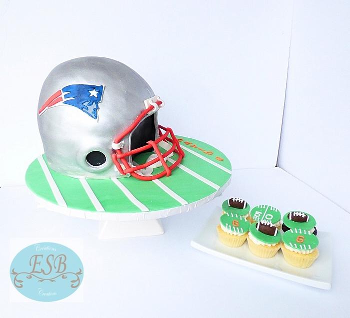 football helmet cake
