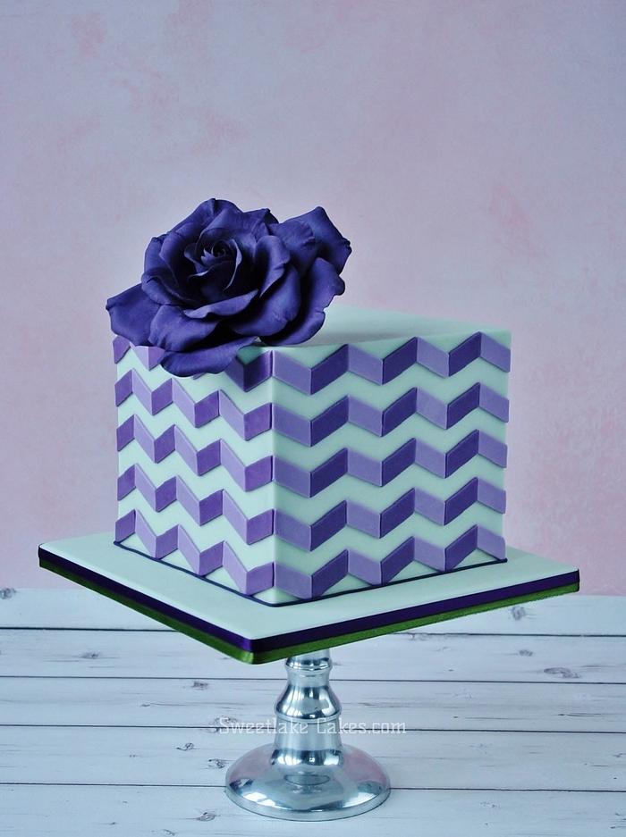 Geometric pattern cake
