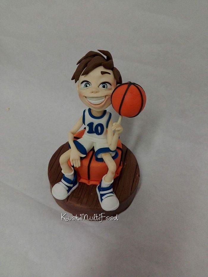 Basketball cake topper