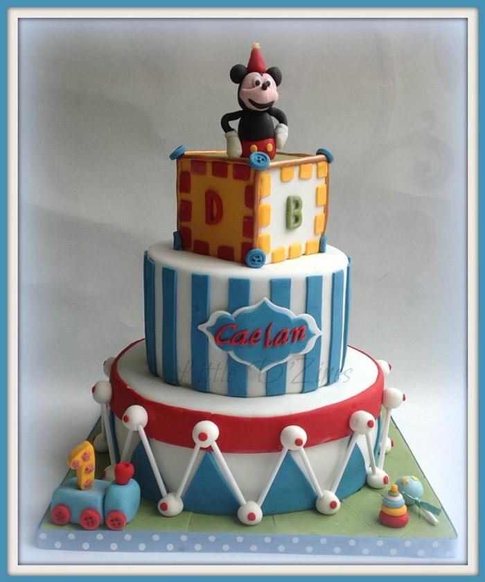 Mickey themed 1st Birthday Cake 