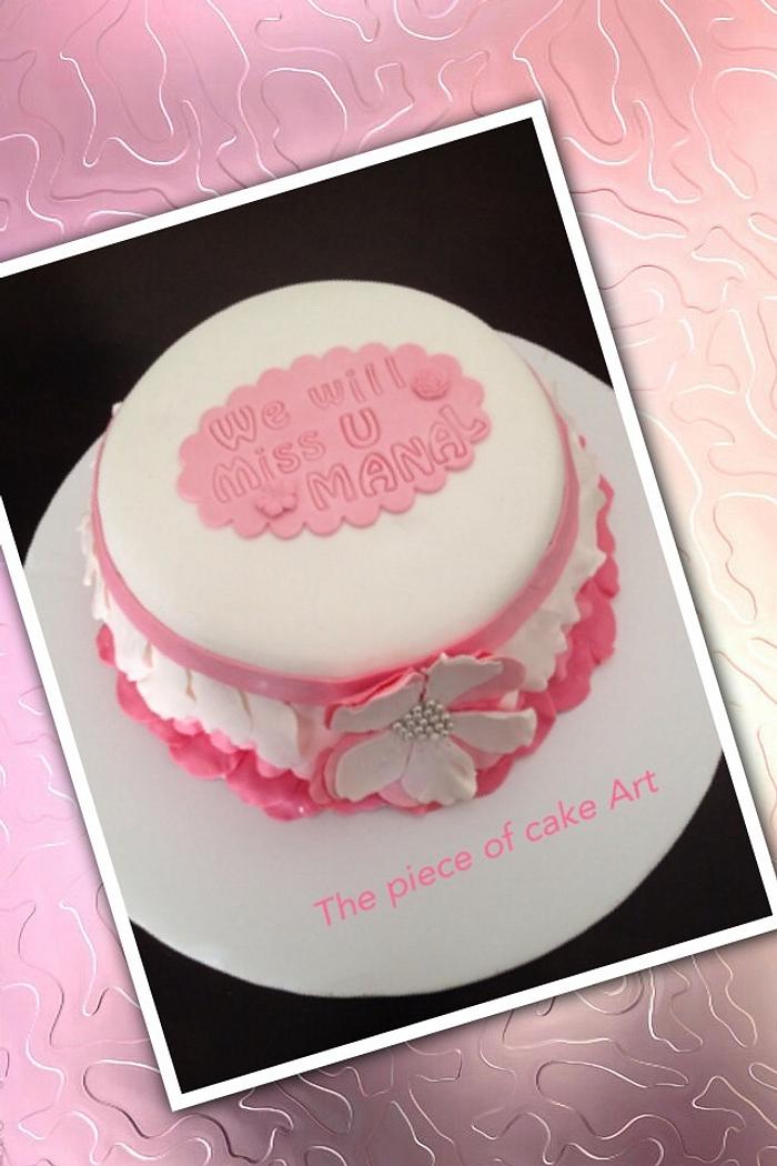 Lovely pink dress cake 🌹