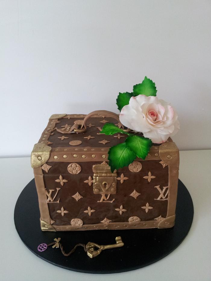 made FRESH daily: Louis Vuitton Gift Box Birthday Cake and Cupcakes!