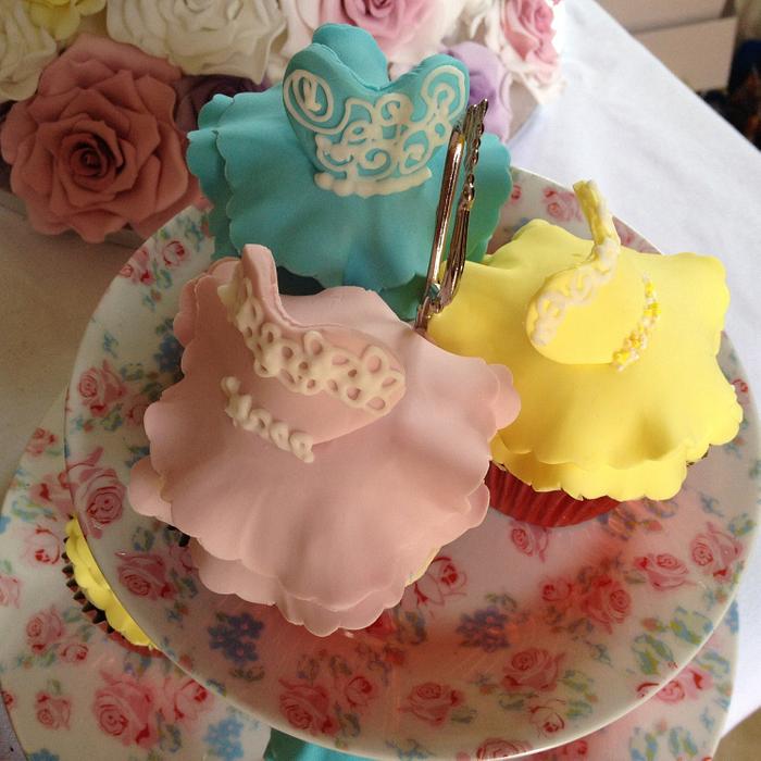 Princess dress cupcakes 