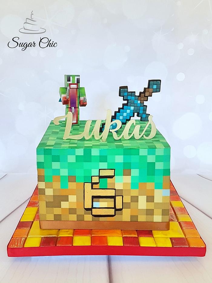 x Minecraft Block Cake x